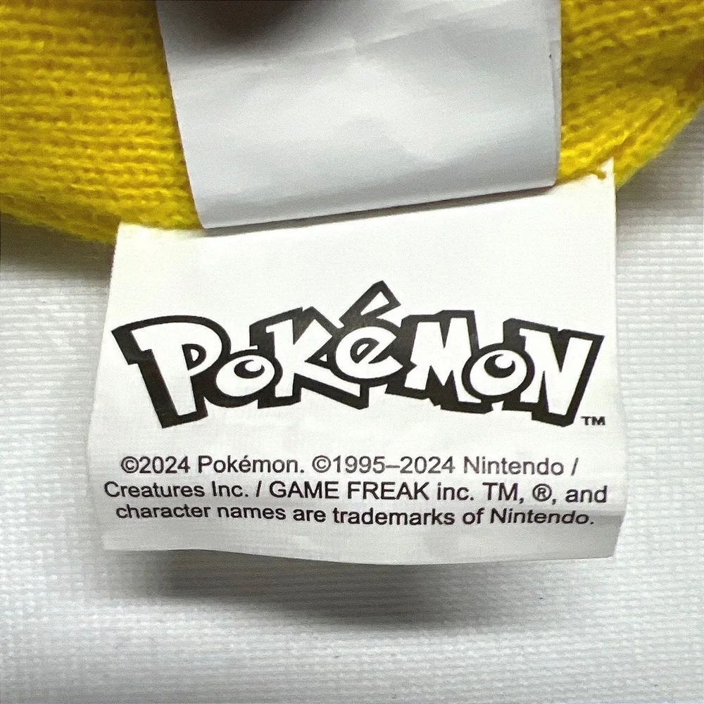 Pokemon Pikachu Knit Beanie Hat Yellow Youth‎ One Size Character Cap